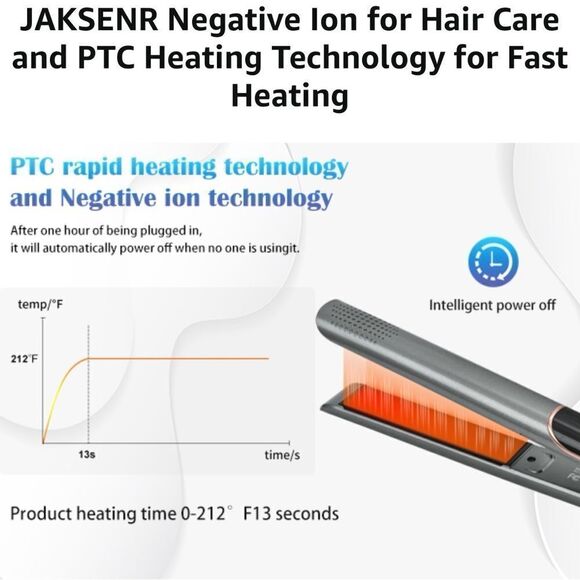 2 In 1 Hair Straightener Flat Iron Curler Waver With Negative Ion Stylin… - Picture 9 of 11